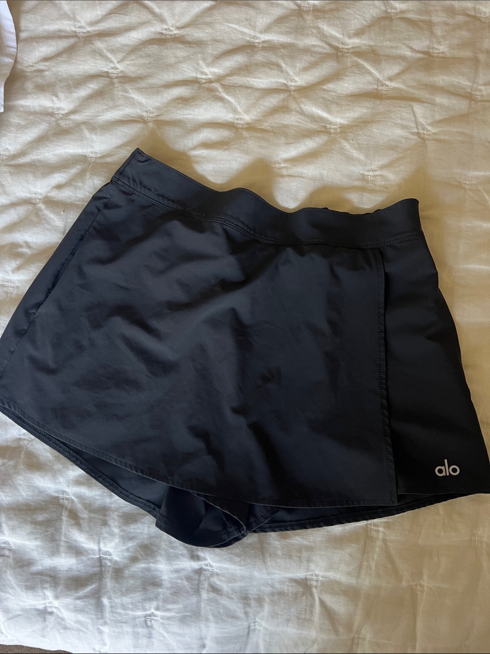 ALO Yoga Black Athletic Skort with Inner Brief